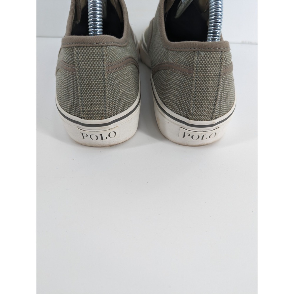 Polo Ralph Lauren Morray Tan Vintage Burlap Sneakers Men's Shoes Size 8.5 D - Picture 8 of 10